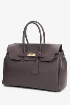 Klassische Damenhandtasche mit Henkeln aus hochwertigem Leder, Estro ER00116362