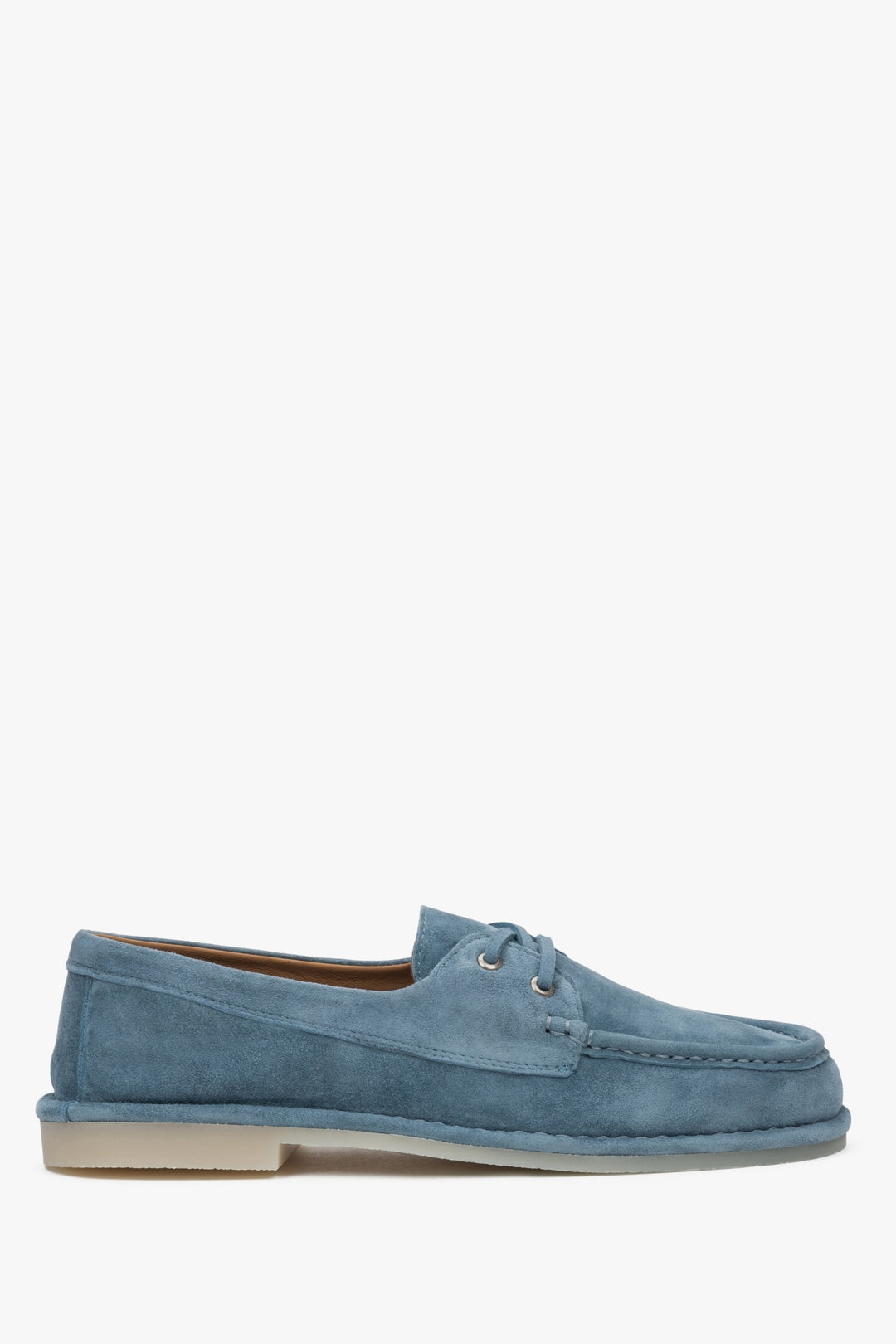 Damen-Loafer aus marineblauem Velours im nautischen Stil mit Schnürung Estro ER00117143.