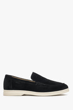 Damen-Loafer in Schwarz aus echtem Velours Estro ER00113447.