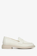 Damen Penny Loafers in Hellbeige aus Leder – Estro ER00114531