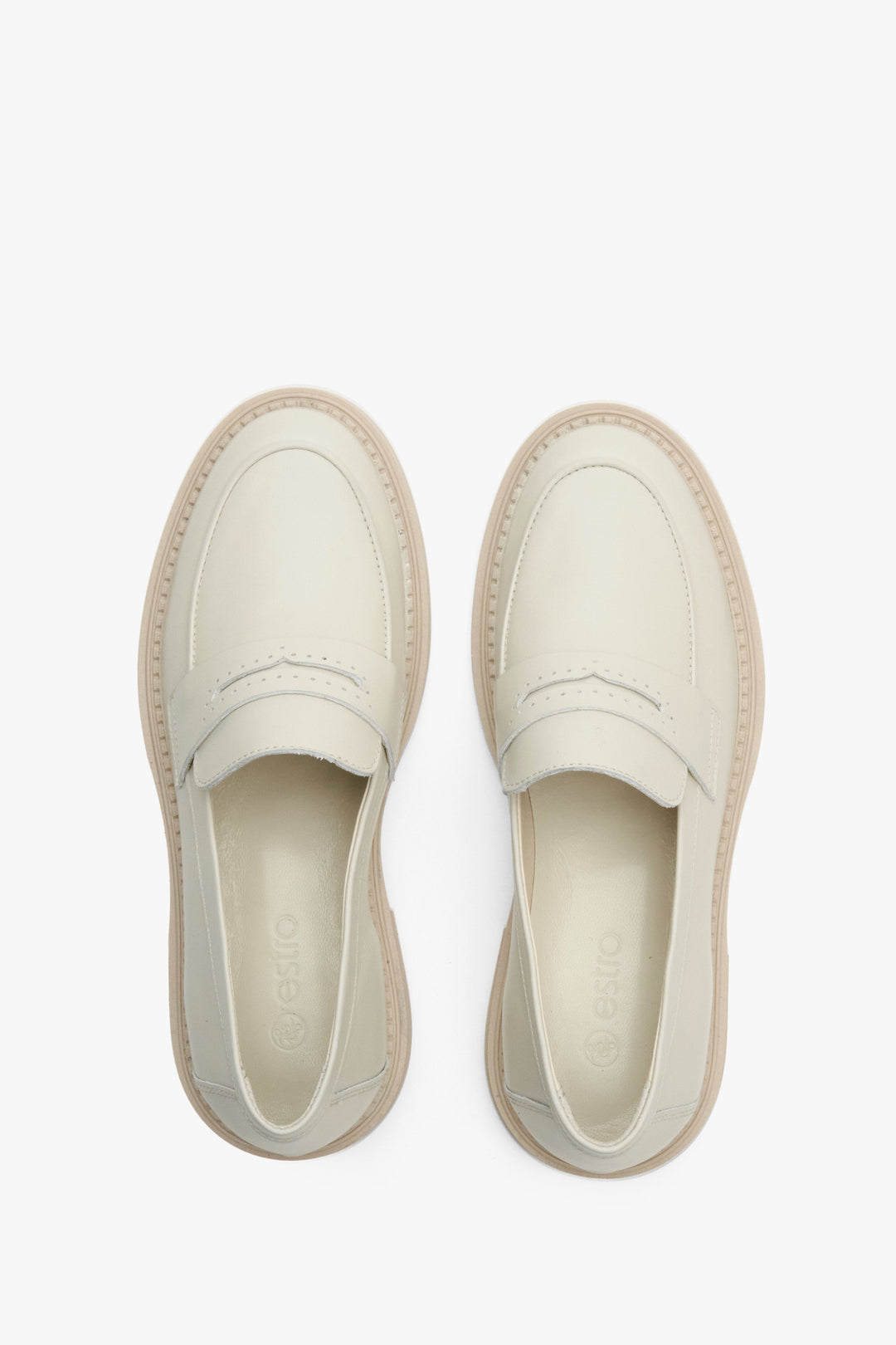 Penny Loafers in neutralem Beige für vielseitige Outfits – Estro ER00114531