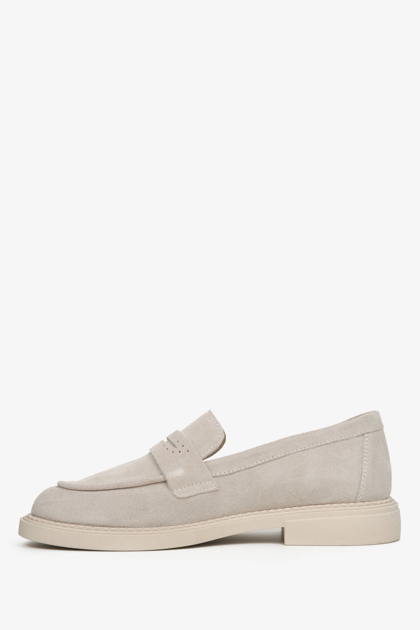 Bequeme Slip-On Loafers für Damen in hellbeigem Design, Estro ER00114530