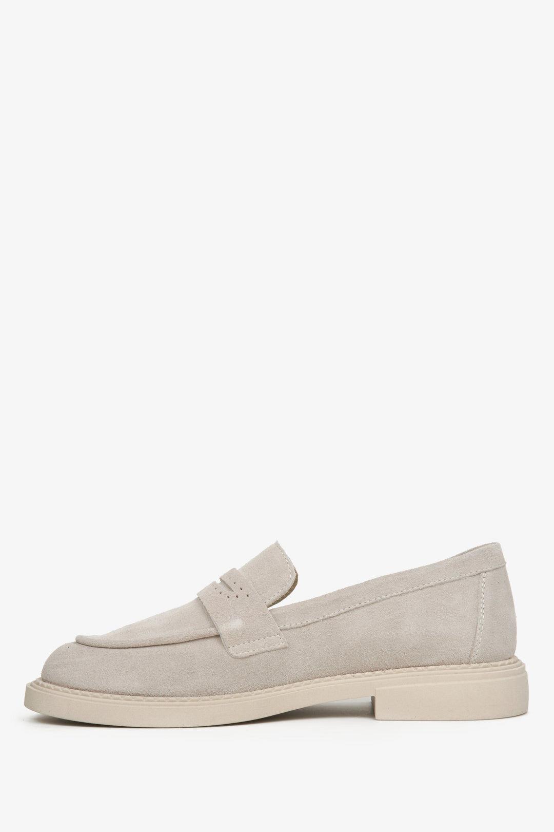 Bequeme Slip-On Loafers für Damen in hellbeigem Design, Estro ER00114530