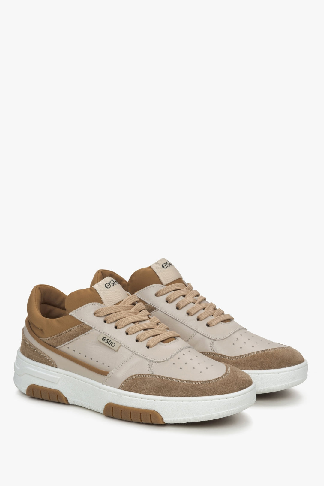 Bequeme Plateau-Sneaker für Damen mit Velours-Details – Estro ER00115653