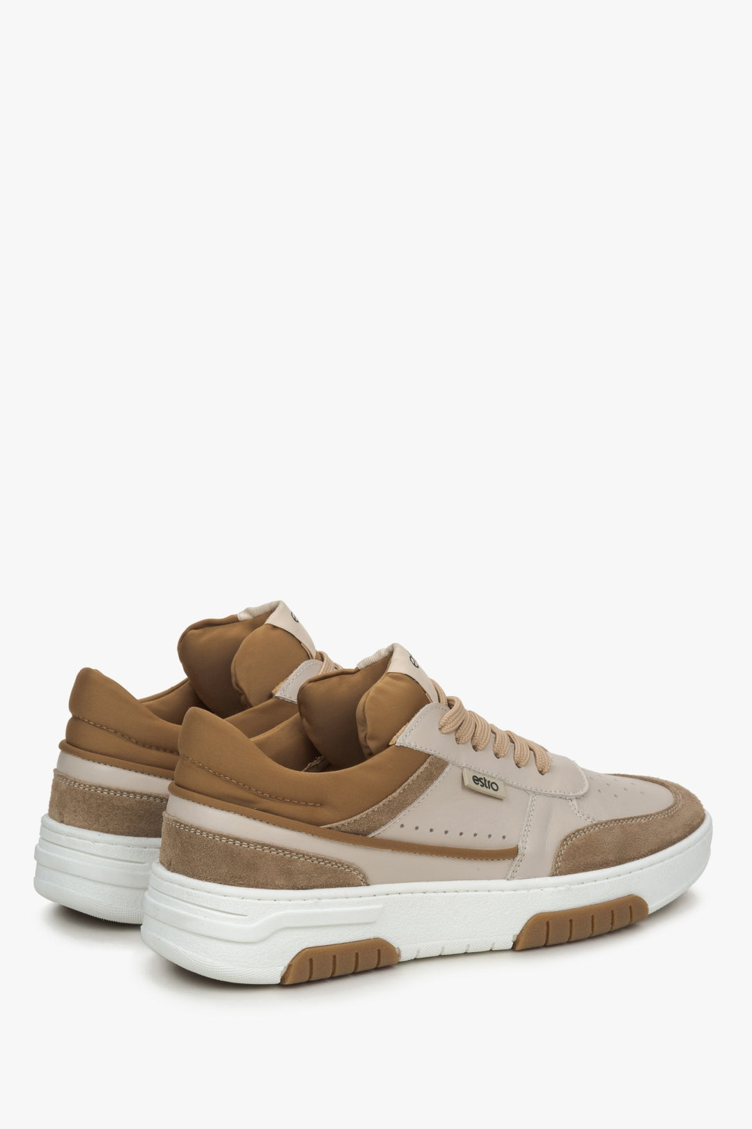 Sneaker aus Velours und Leder in neutralen Farben – Estro ER00115653