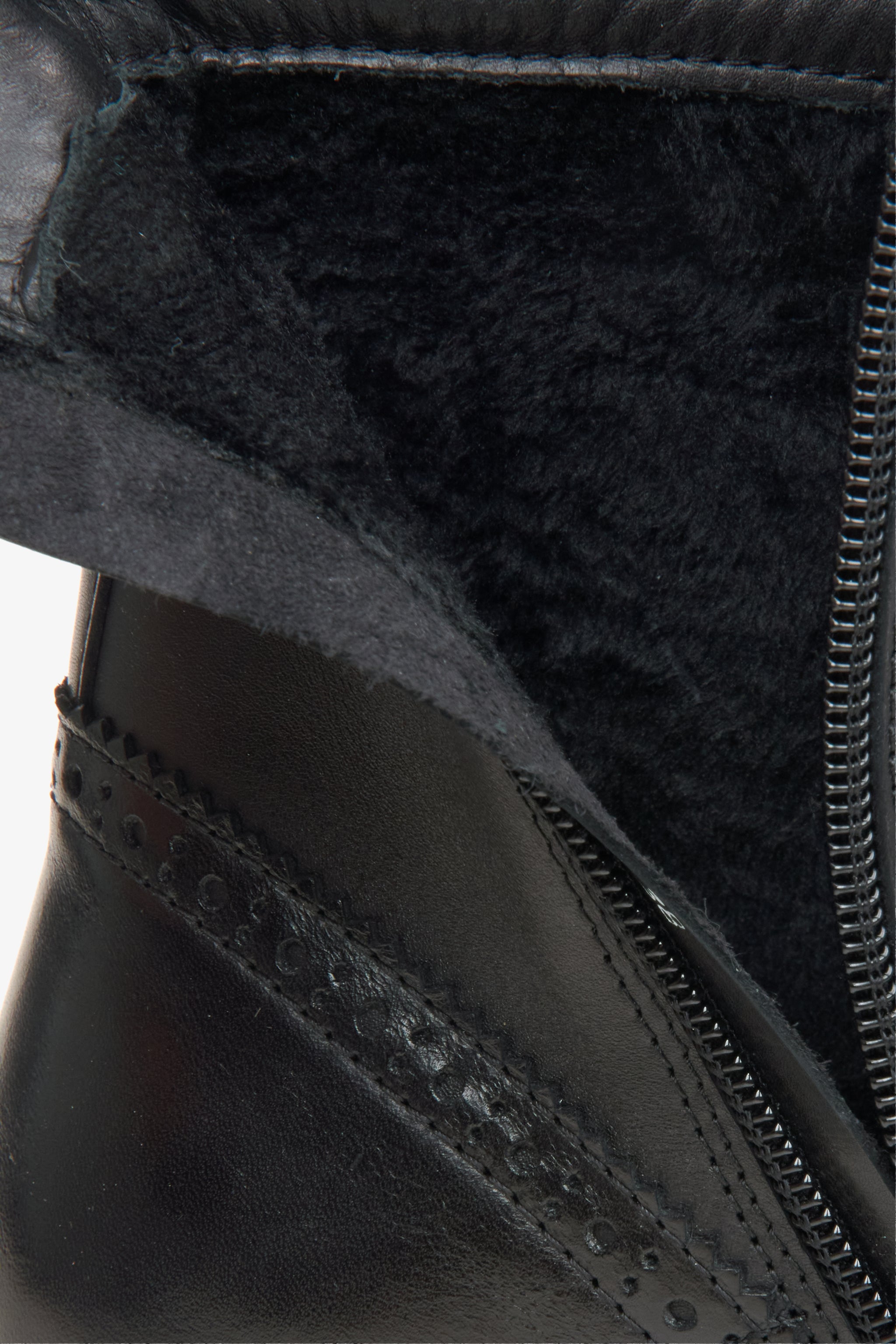 Damen Schnür-Stiefeletten aus echtem italienischem Leder in Schwarz Estro ER00110958