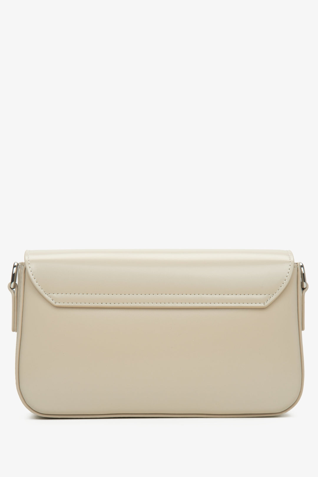 Handliche beige Damen-Tasche von Estro – Rückansicht.