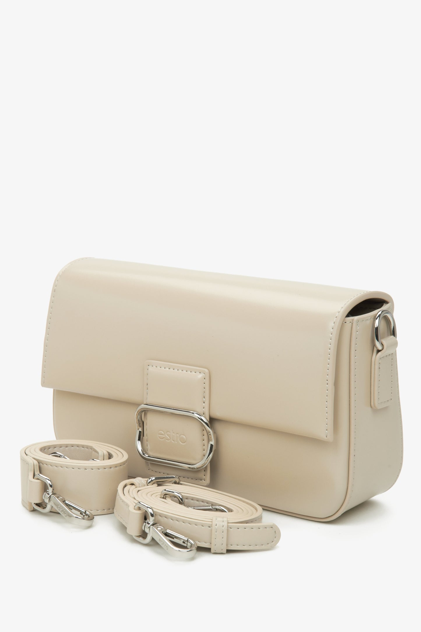 Kleine beige Ledertasche für Damen von Estro.