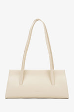 Damen-Schultertasche aus hellbeigem Leder mit langen Henkeln Estro ER00116885.