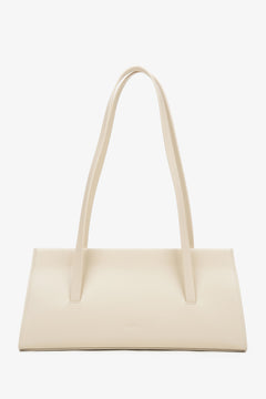Damen-Schultertasche aus hellbeigem Leder mit langen Henkeln Estro ER00116885.