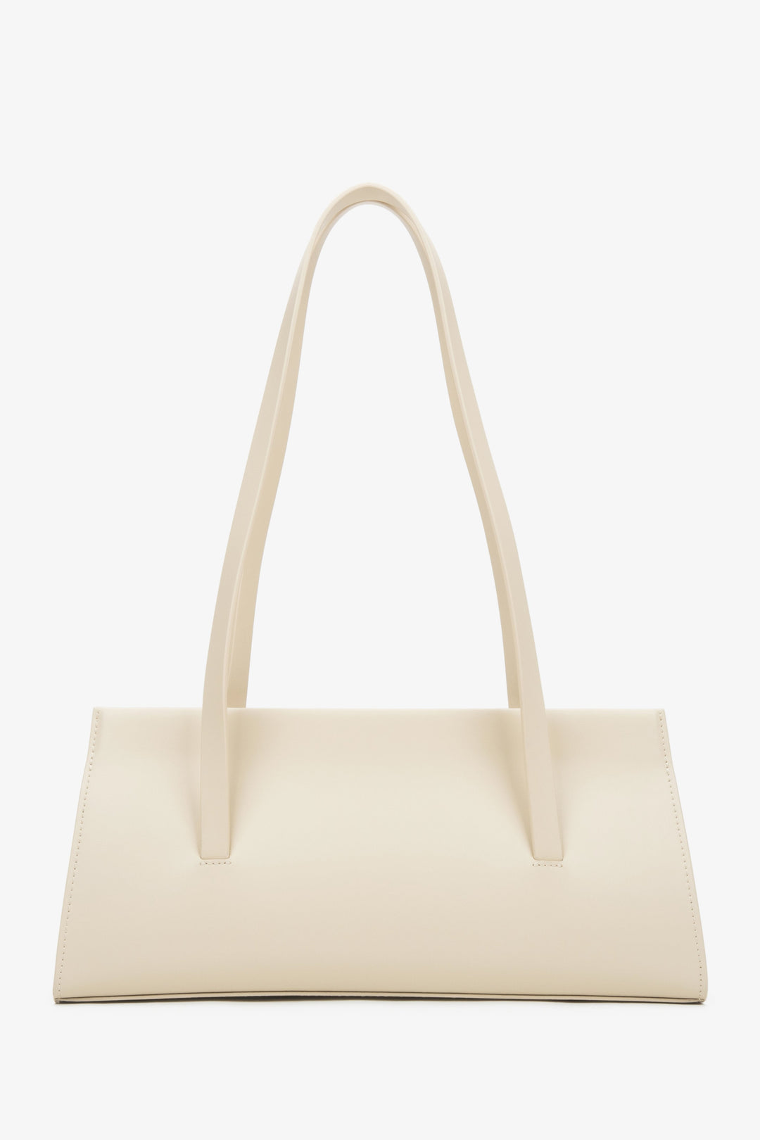Elegante Damenhandtasche in hellem Beige von Estro, aus natürlichem Leder gefertigt.