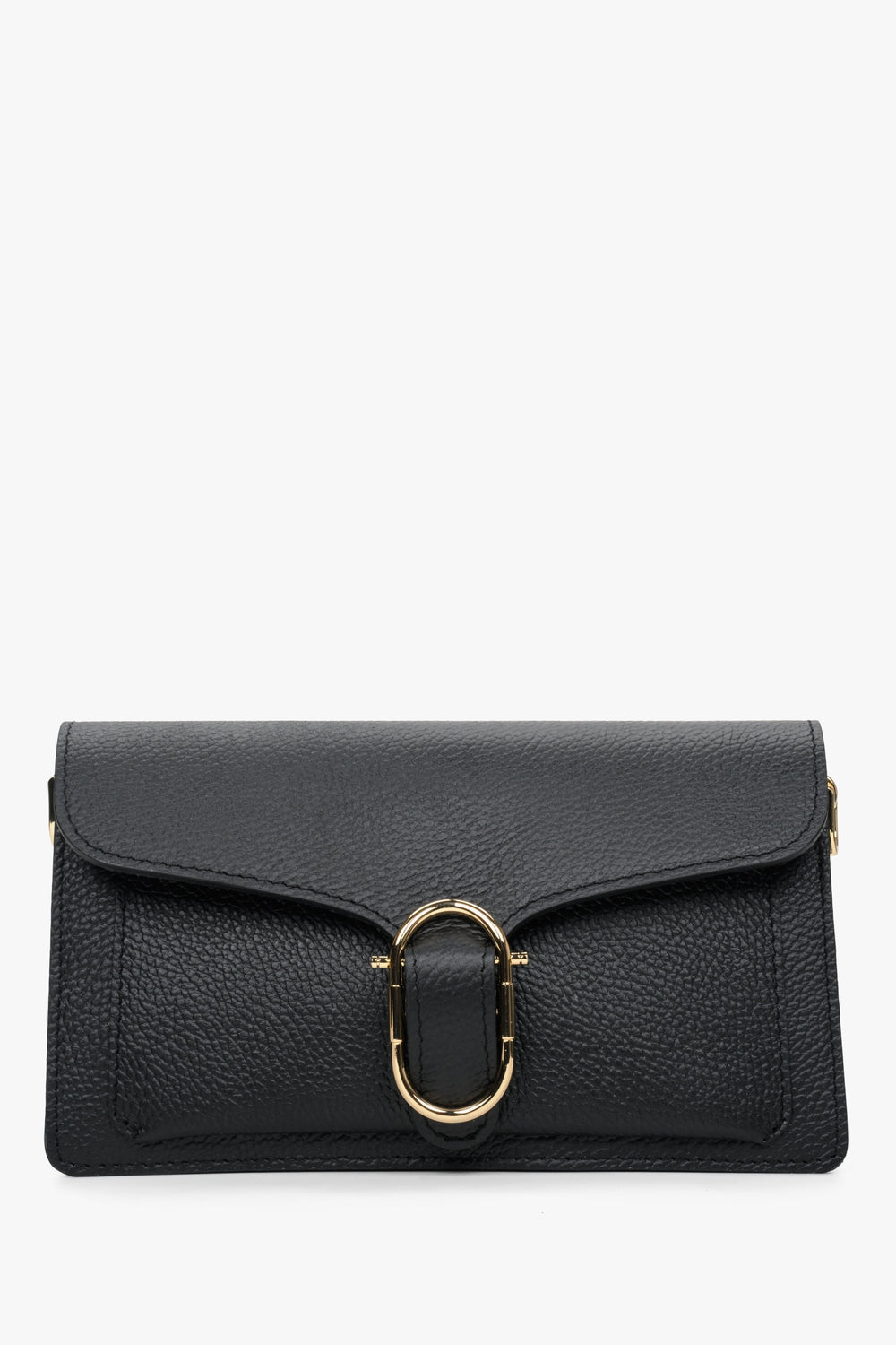 Damen-Schultertasche aus schwarzem Leder Estro ER00112643.