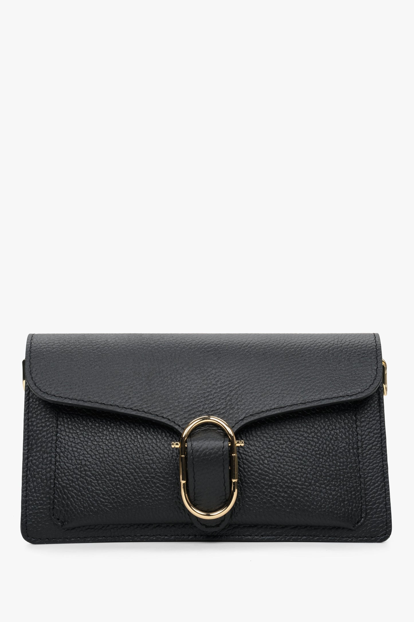 Damen-Schultertasche aus schwarzem Leder Estro ER00112643.