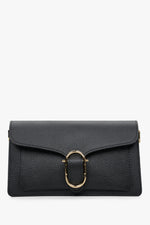 Damen-Schultertasche aus schwarzem Leder Estro ER00112643.