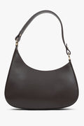 Dunkelbraune Damen Schultertasche aus italienischem Leder, Modell Estro ER00116375


