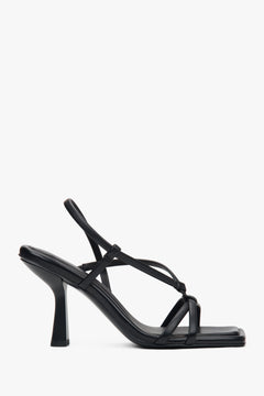 Schmale Slip-On High-Heels Sandalen aus echtem Leder für Damen Estro ER00116895