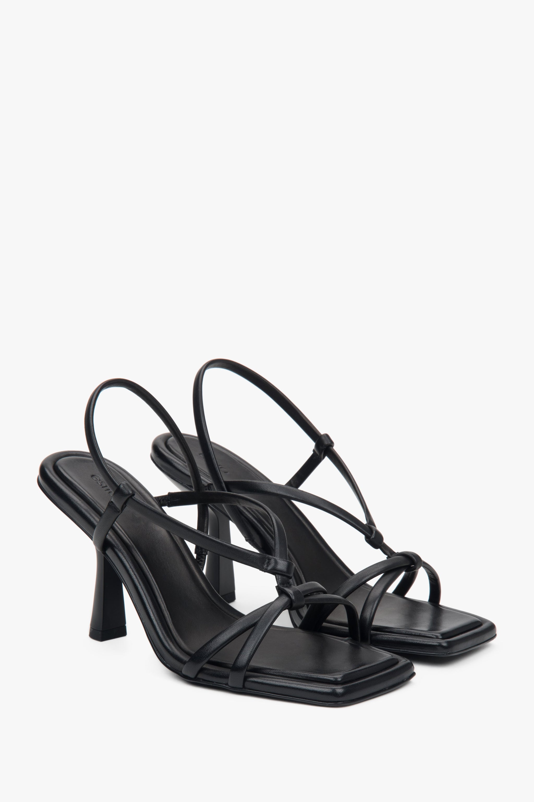 Luxuriöse Damensandalen aus weichem Leder mit Gummisohle Estro ER00116895