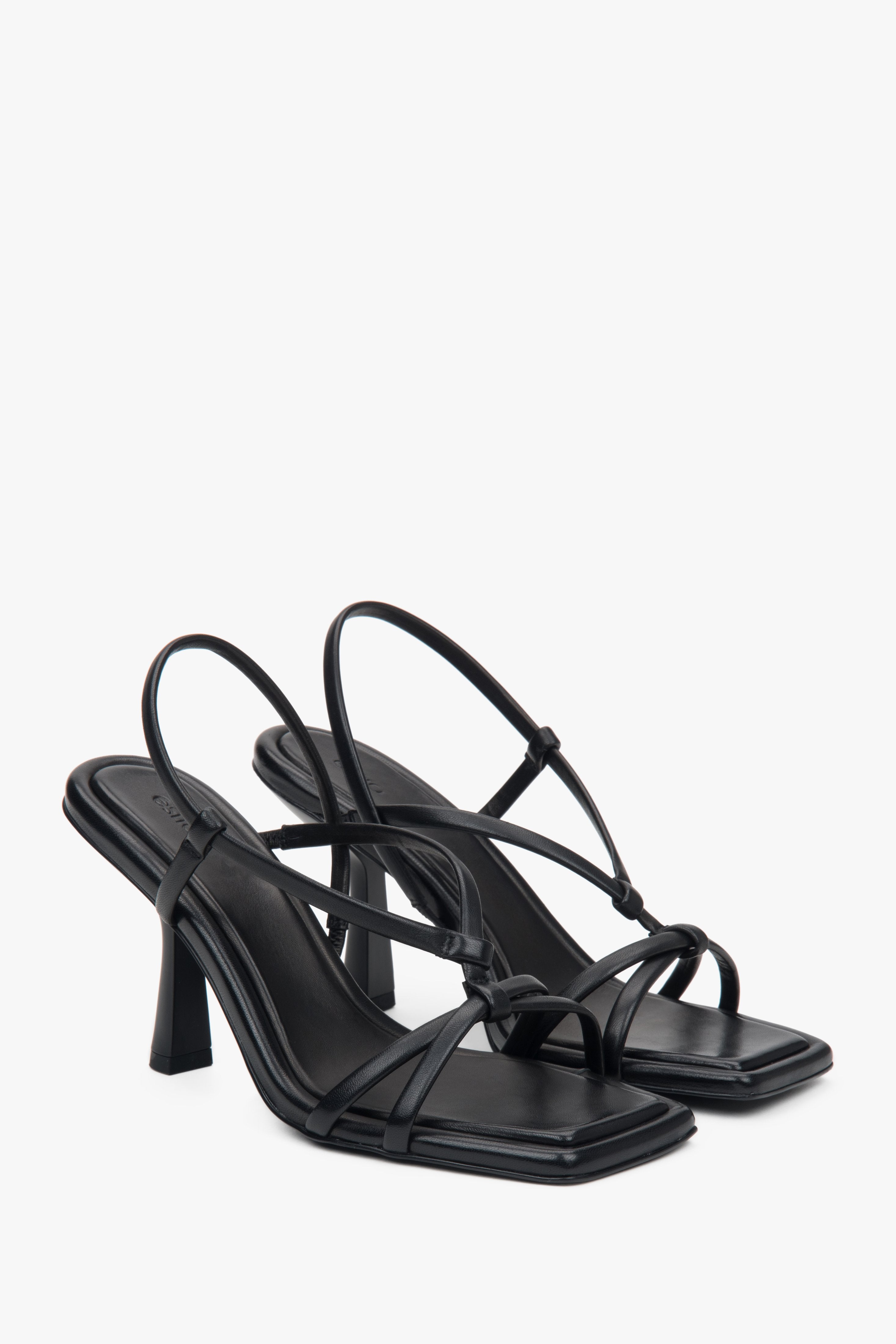 Luxuriöse Damensandalen aus weichem Leder mit Gummisohle Estro ER00116895
