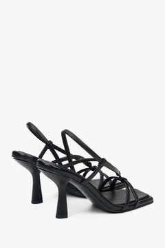 Stylische schwarze Leder High-Heels für schmale Füße Estro ER00116895