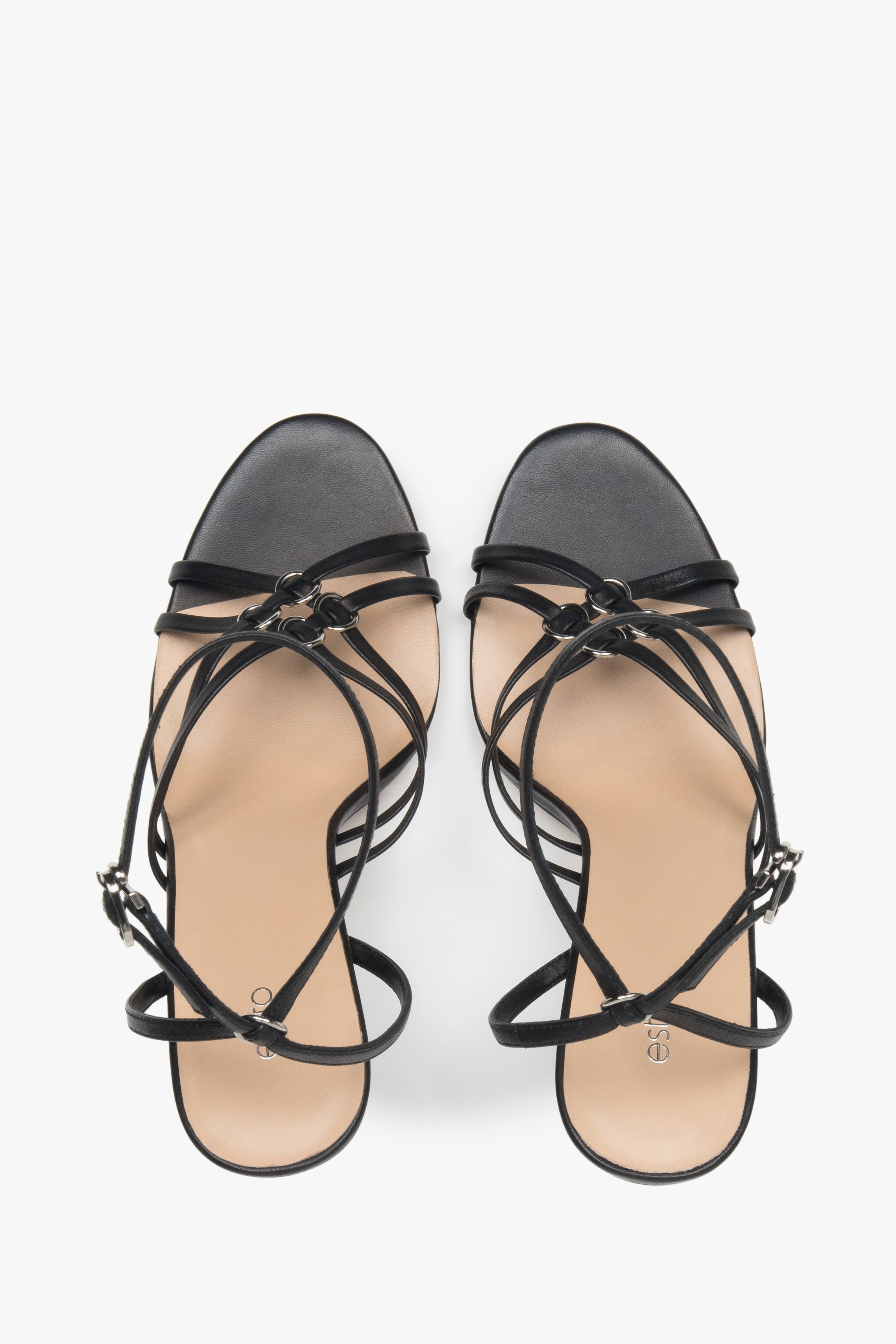 Luxuriöse Damen-Stiletto-Sandalen mit Lederfutter, Estro ER00116907