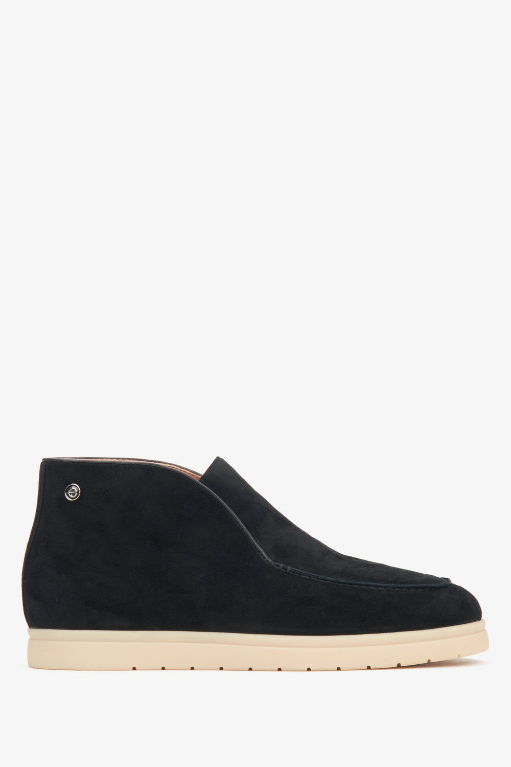 Schwarze Low-Top Stiefeletten aus Veloursleder und Leder, Modell Estro ER00116615