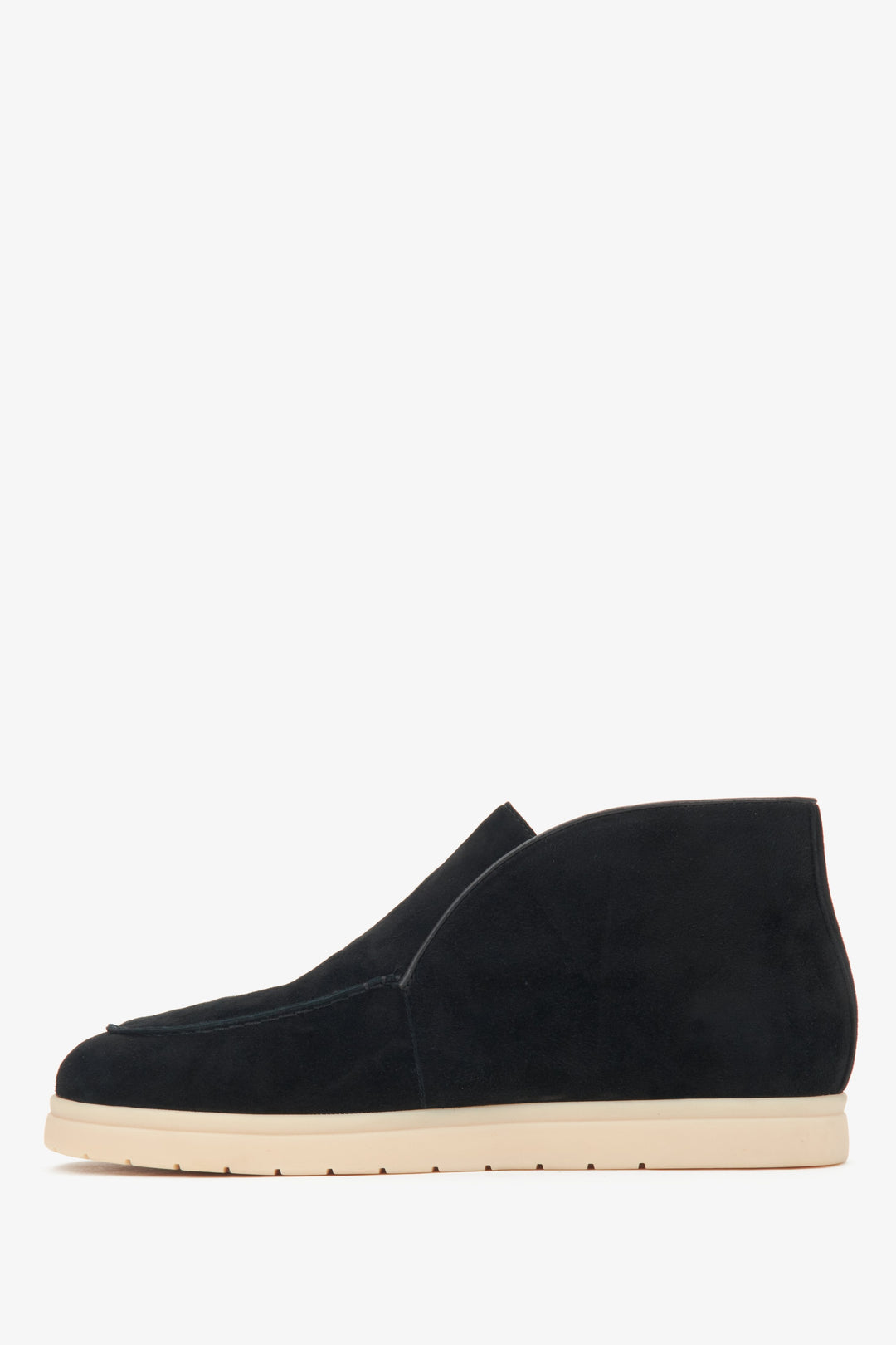 Elegante Damen Stiefeletten aus schwarzem Veloursleder und Leder, Modell Estro ER00116615
