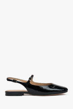 Damen Slingback-Ballerinas aus Lackleder in Schwarz Estro ER00117182.