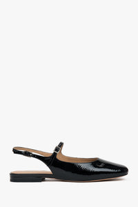 Damen Slingback-Ballerinas aus Lackleder in Schwarz Estro ER00117182.