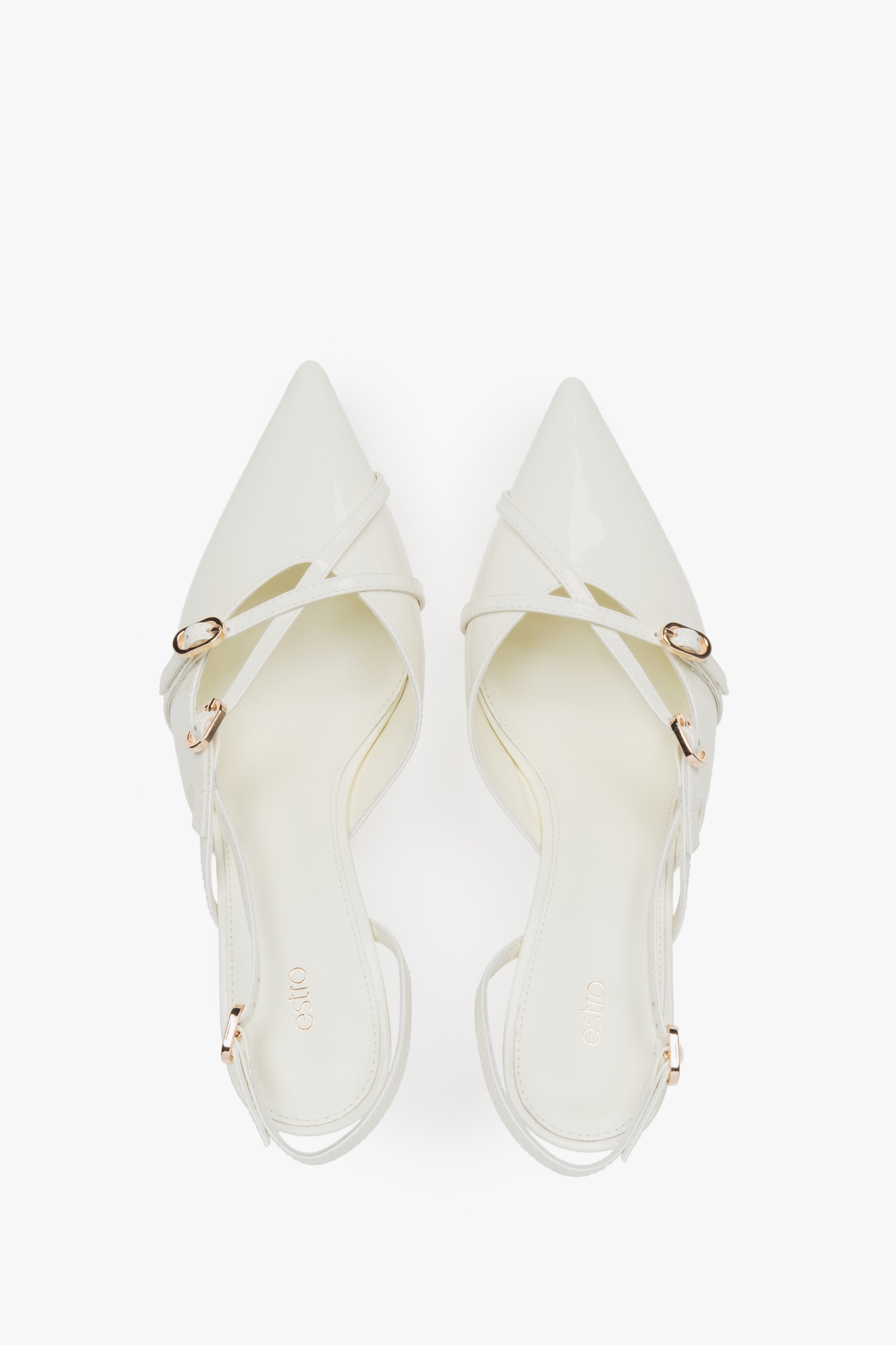 Beigefarbene Slingback-Schuhe für Damen, Estro ER00117222