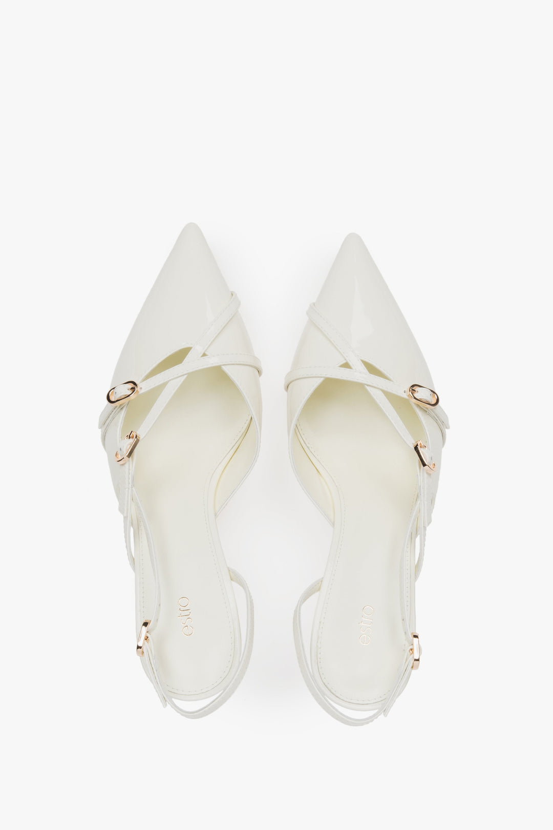 Beigefarbene Slingback-Schuhe für Damen, Estro ER00117222