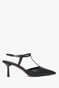 Damen Slingpumps in Schwarz mit Stilettoabsatz und spitzer Zehenpartie Estro ER00117178.