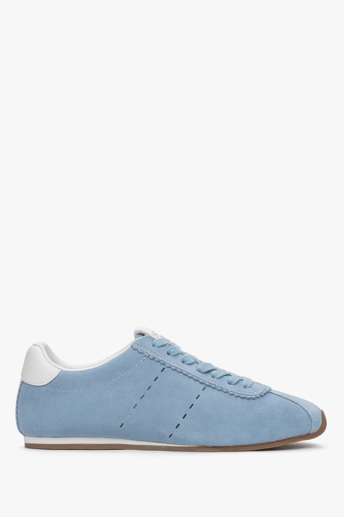 Damen-Sneaker aus blauem Velours mit flacher Sohle – Estro ER00117161