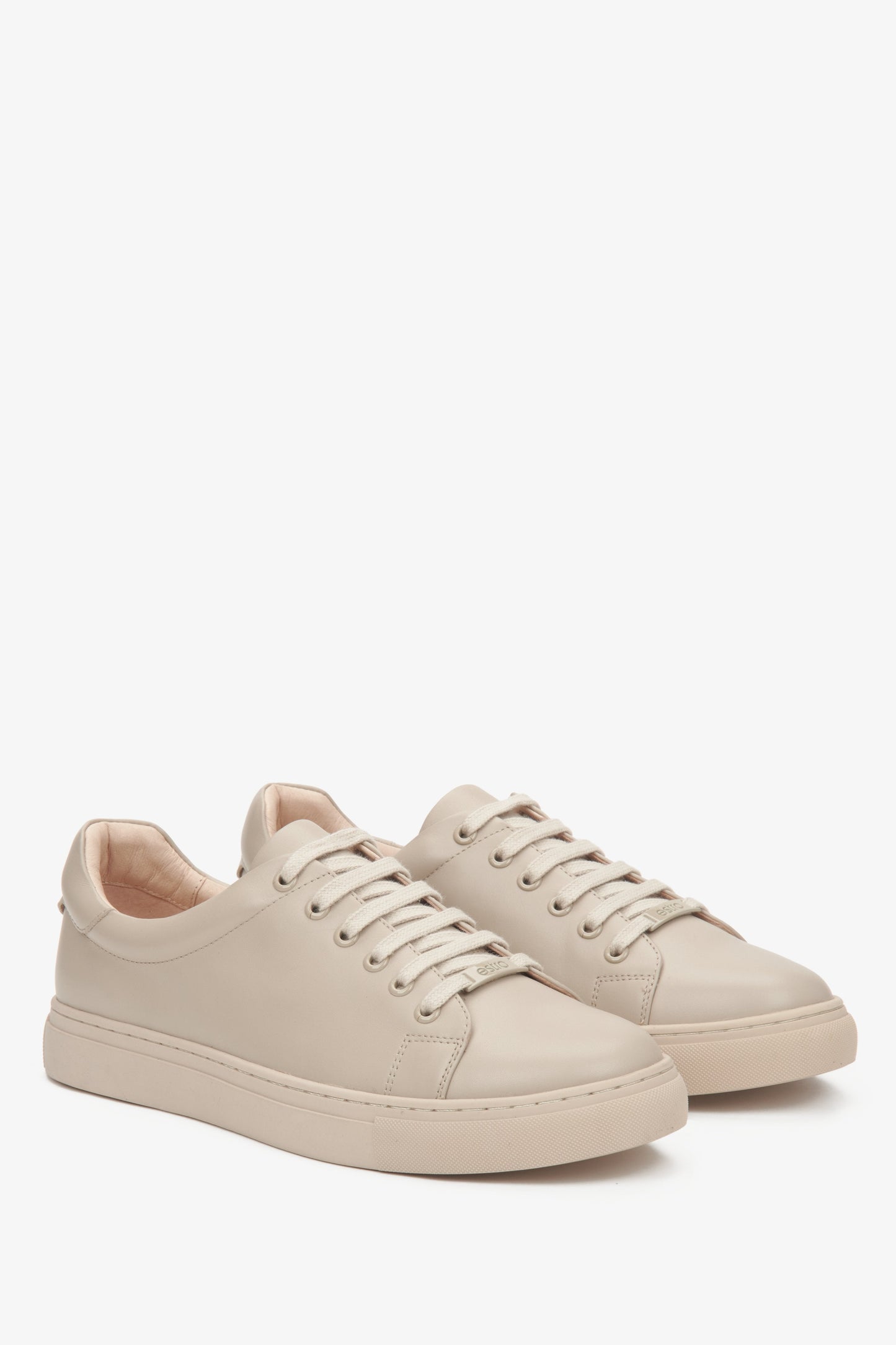 Damen Sneaker in Beige aus echtem Leder Estro ER00116629