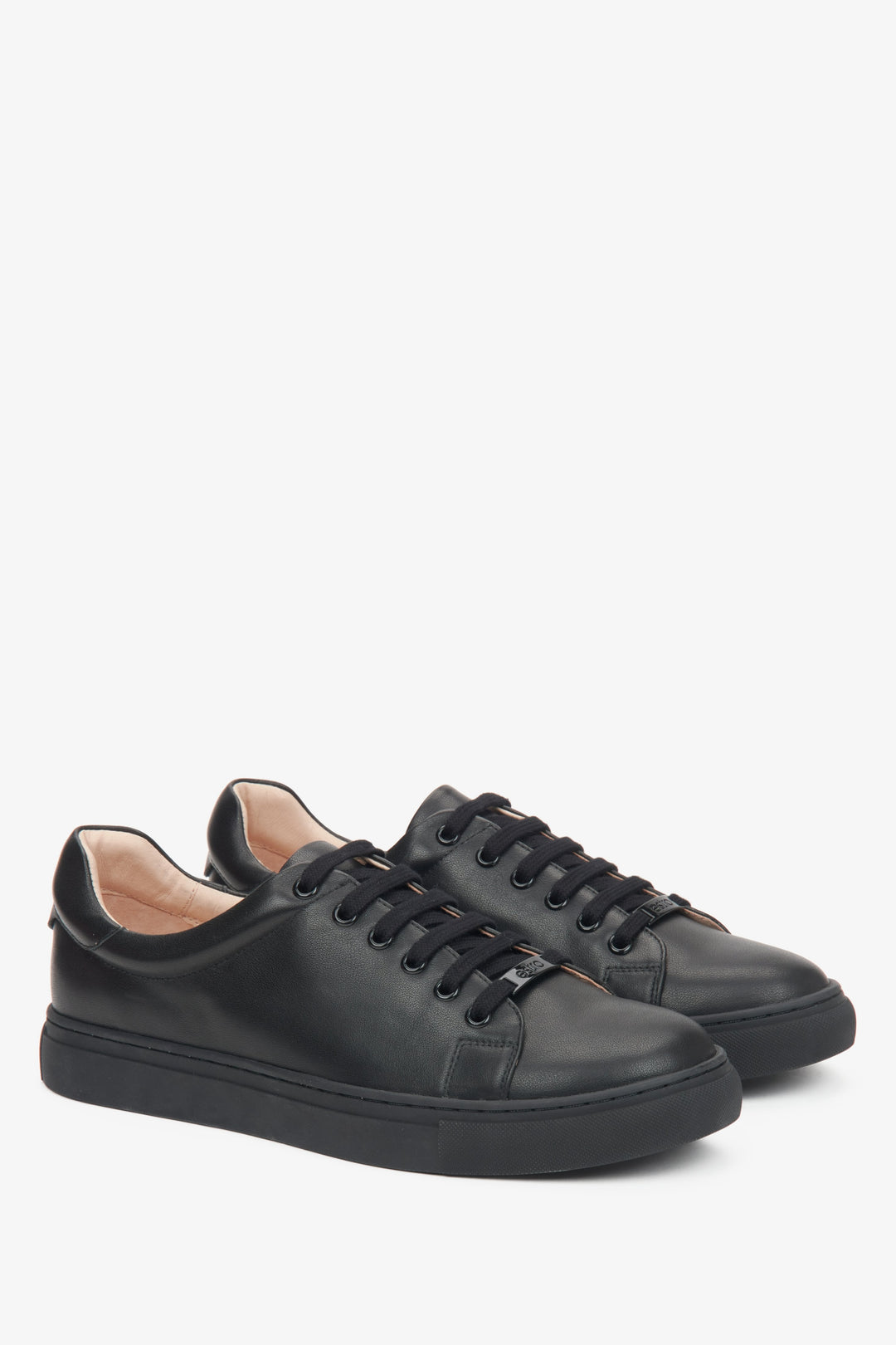 Damen Sneaker in Schwarz aus echtem Leder Estro ER00116627