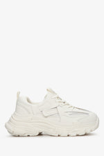 Damen Sneakers in Hellbeige mit dicker Plateausohle ES8 ER00112610