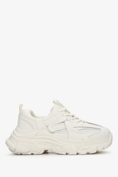 Damen Sneakers in Hellbeige mit dicker Plateausohle ES8 ER00112610