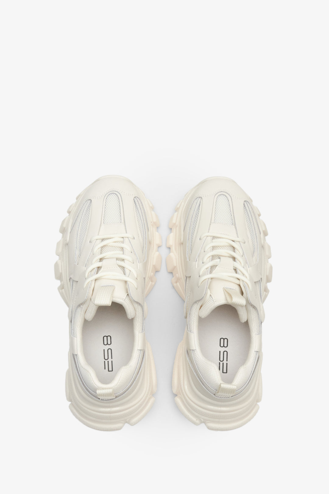 Modische Low-Top Sneakers in Hellbeige ES8 ER00112610