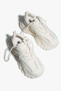 Damen Sneakers in Hellbeige mit flacher, dicker Plateausohle ES8 ER00112610.