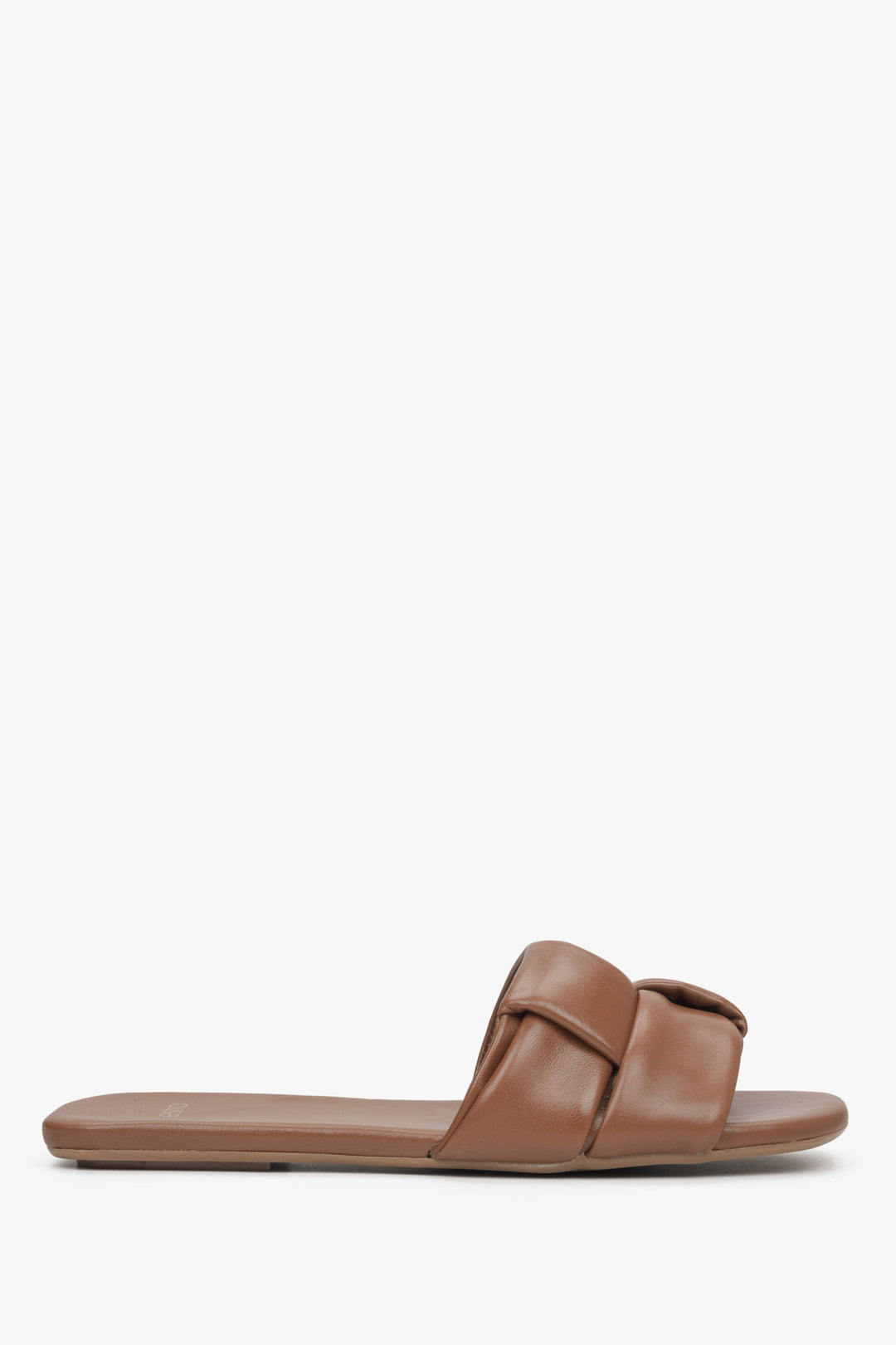 Damen-Sommersandalen aus weichem braunem Leder Estro ER00115213.