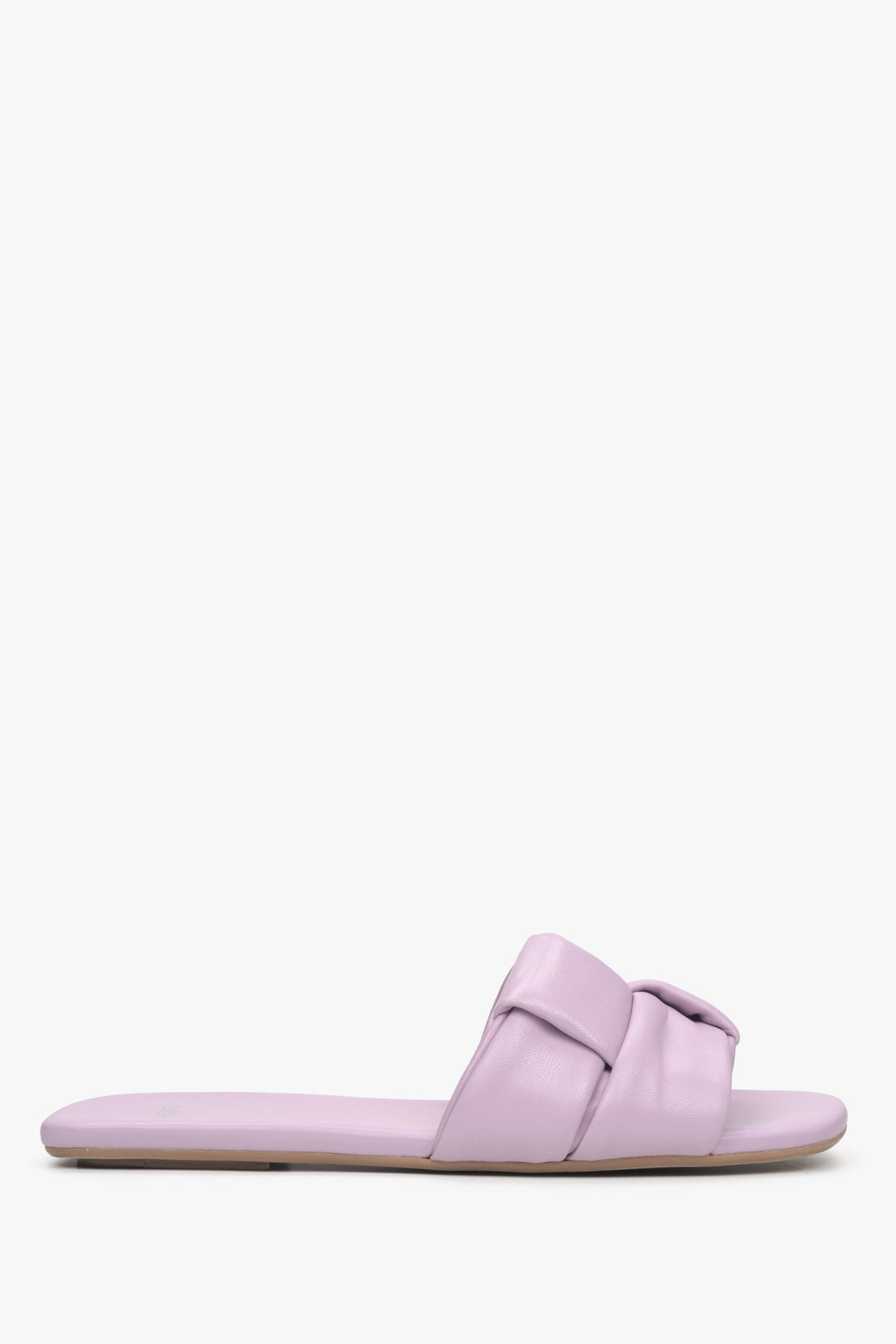 Damen-Sommersandalen aus weichem violettem Leder von Estro ER00115212.