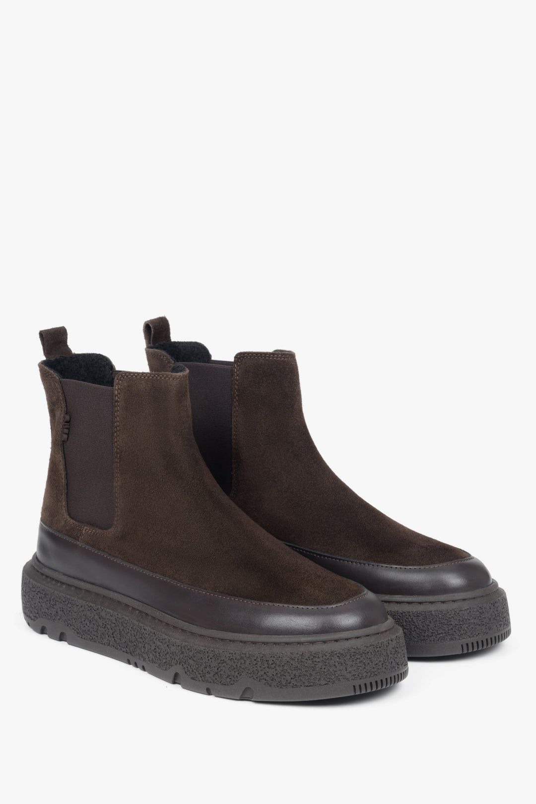 Warme Winterstiefeletten für Damen aus italienischem Leder Estro ER00117959