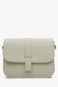Damenhandtasche aus graubeigem Leder Estro ER00115030.
