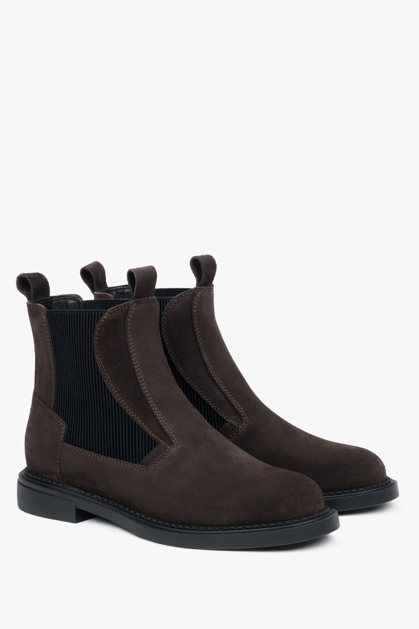 Damen Chelsea-Boots in Dunkelbraun von Estro.