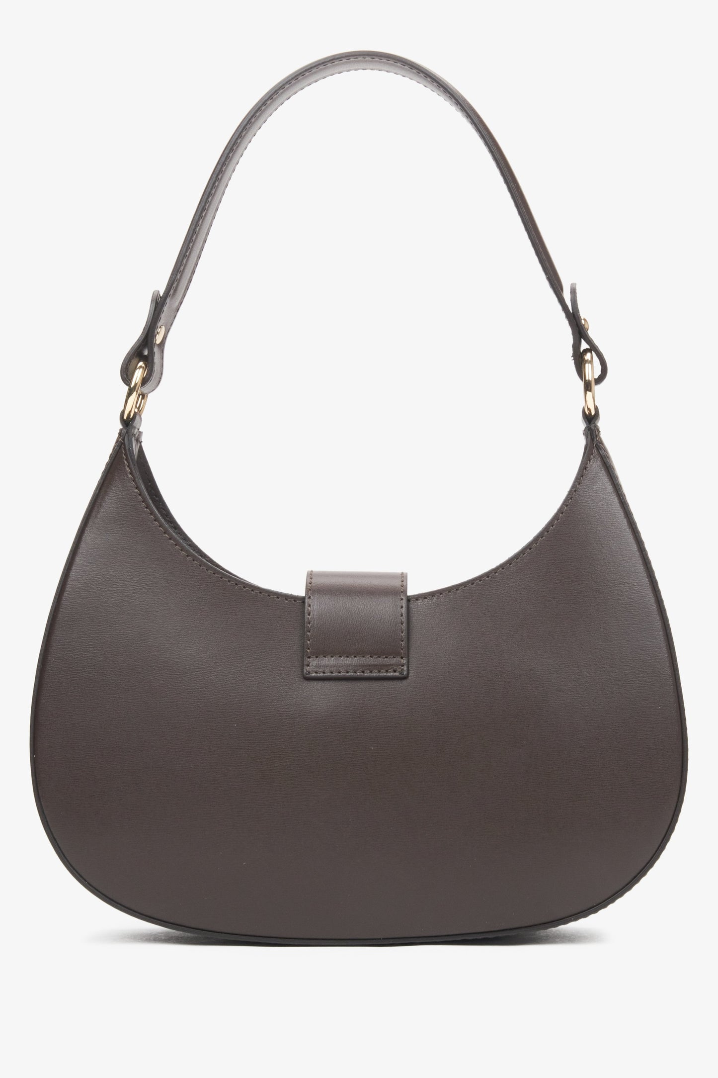 Dunkelbraune Damen-Handtasche aus edlem italienischem Echtleder Estro ER00116364