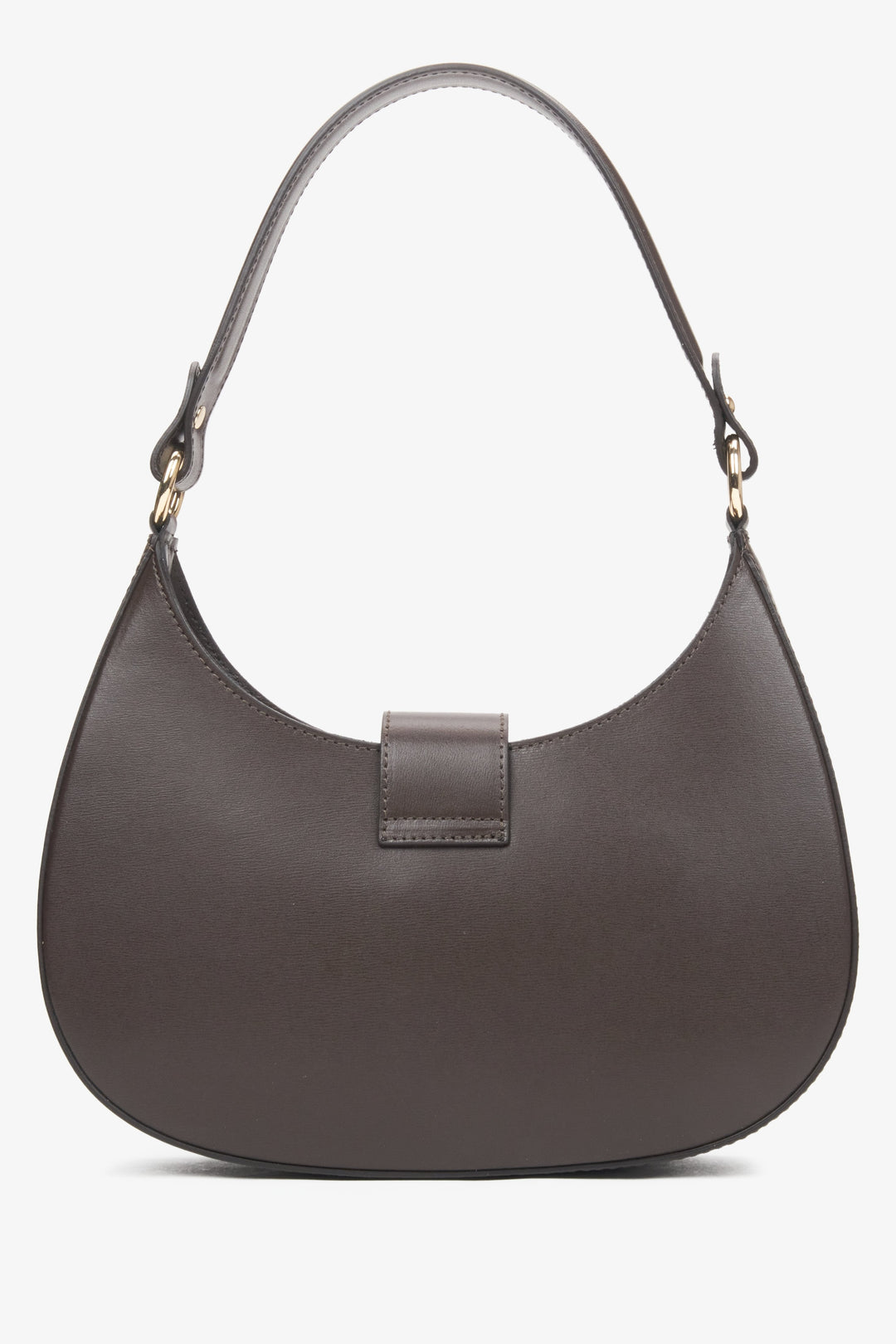 Dunkelbraune Damen-Handtasche aus edlem italienischem Echtleder Estro ER00116364