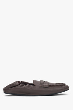 Dunkelbraune flexible Damen-Loafer mit weicher Ferse Estro ER00118784.