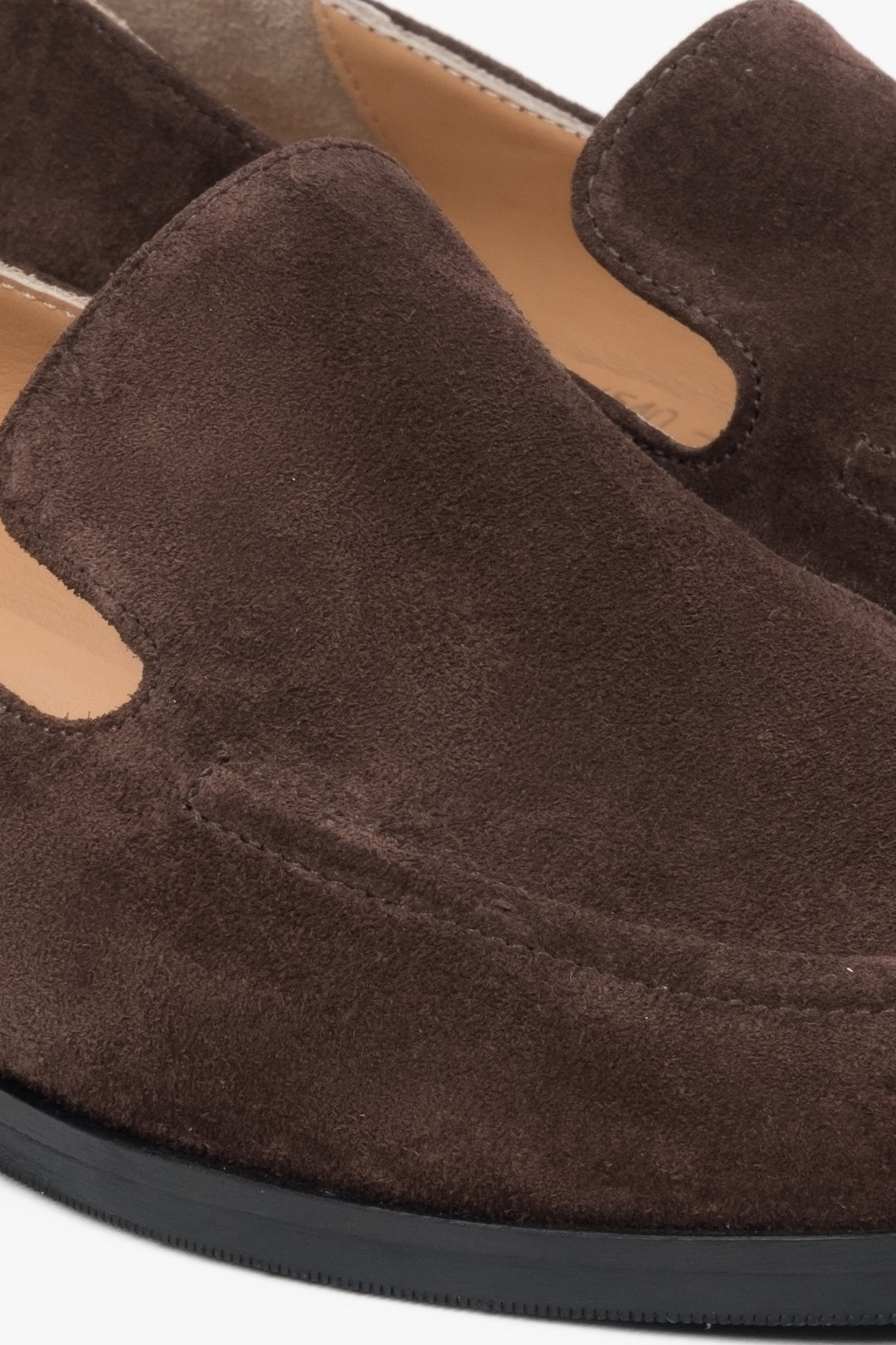Dunkelbrauner Loafer mit abgerundeter Schuhspitze Estro ER00117616