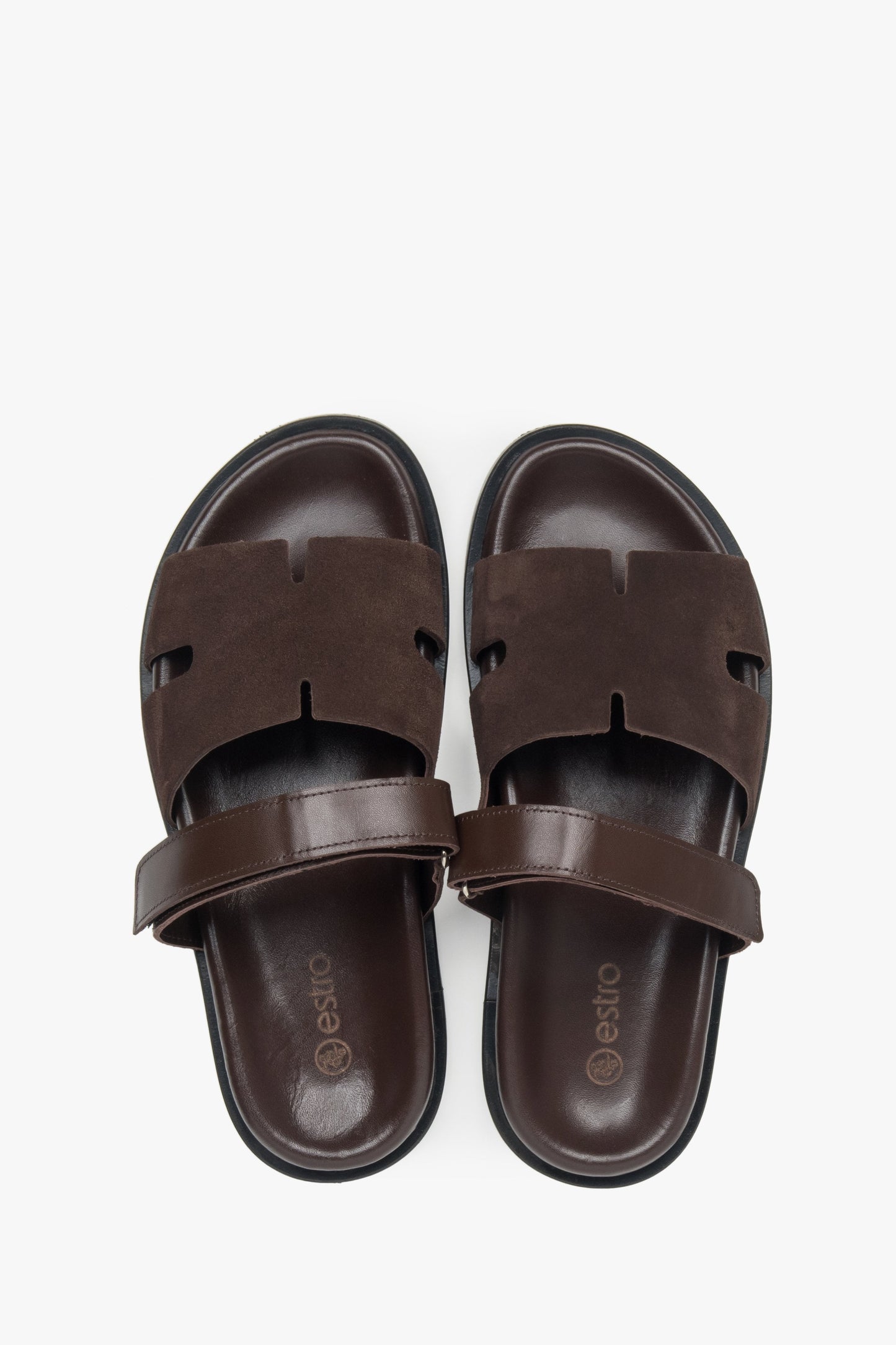Offene Lederschuhe mit flacher Sohle, Estro ER00117388