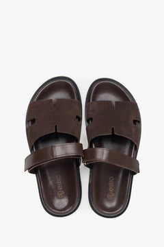 Offene Lederschuhe mit flacher Sohle, Estro ER00117388