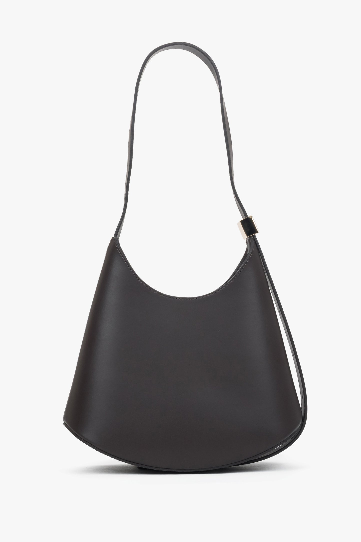 Seitenansicht der eleganten Schultertasche, die das minimalistische Design hervorhebt